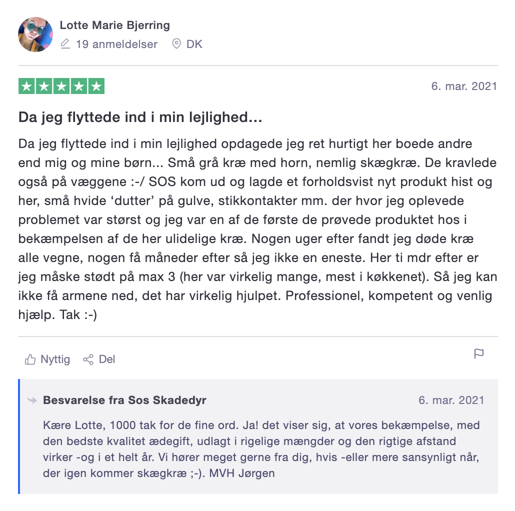 Trustpilot skægkræ anmeldelse